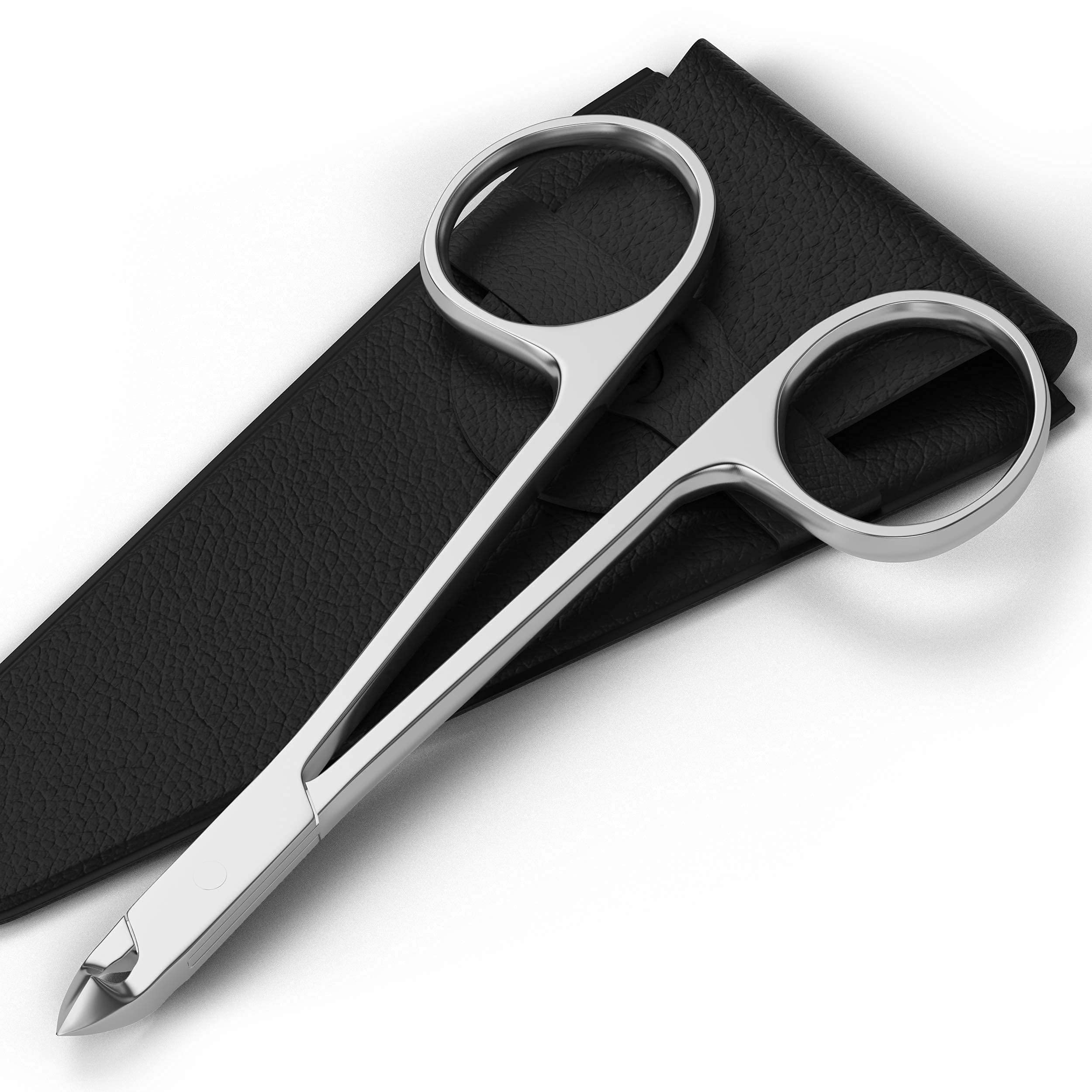 Suvorna 4" cuticle scissors for nails cuticle trimmer, cuticle nippers professional, cuticle clippers professional, cuticle scissors extra fine curved, cuticle cutter & cuticle remover for nails.
