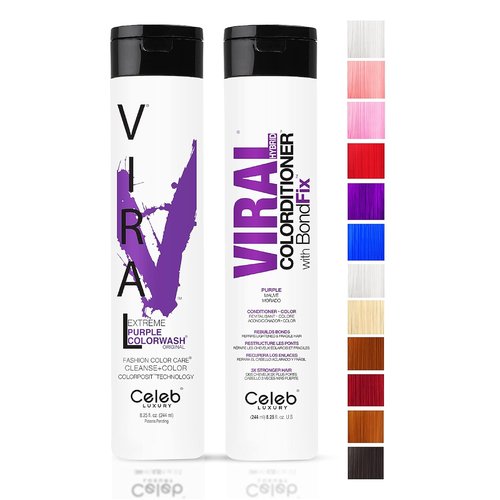 Celeb Luxury Intense Color Depositing Shampoo - Vegan Semi-Permanent Hair Dye with BondFix Rebuilder | Plant-Based, Vibrant Color