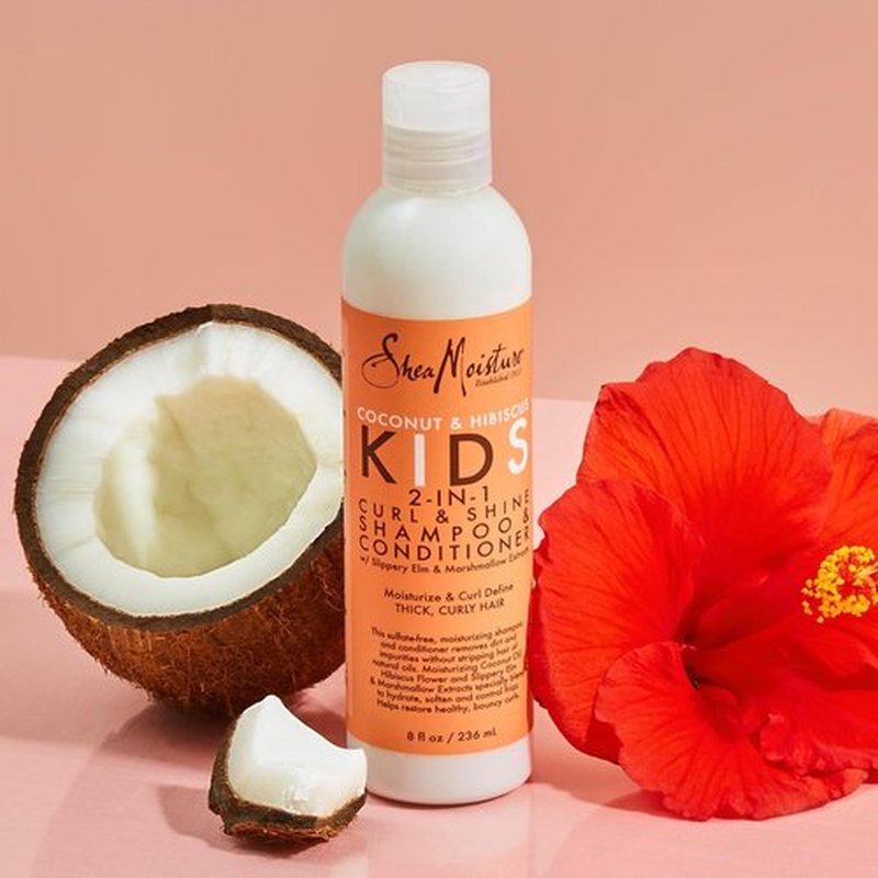 SheaMoisture 2-in-1 Kids Shampoo & Conditioner - Coconut & Hibiscus, Nourishing 8 oz