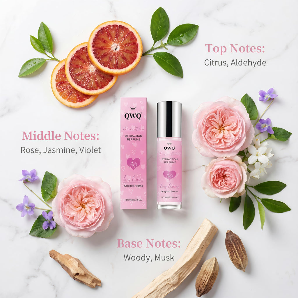 QWQ] Pheromone Perfume for Women, Long Lasting Oil Based Perfume to Attract Men, Fruity & Floral Scent Cologne, Portable Roll On Fragrance for Travel & Dating, Essential Oil Gifts for Her (1, Floral)