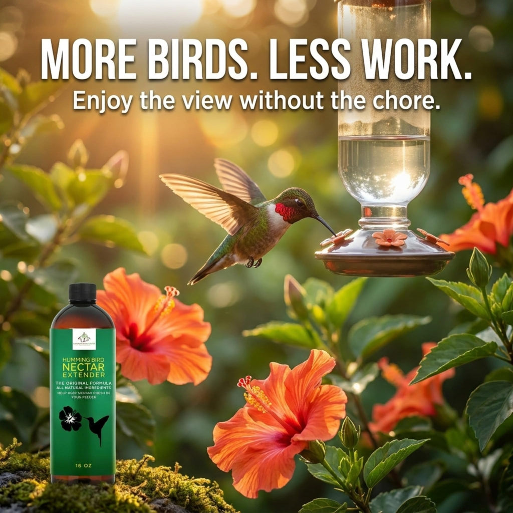 Hummingbird Nectar Extender – Extends Nectar Life and Attracts Hummingbirds Naturally All Organic Keeps Fresh Longer - Enjoy Clear Without Frequent Changes – 16 oz Bottle