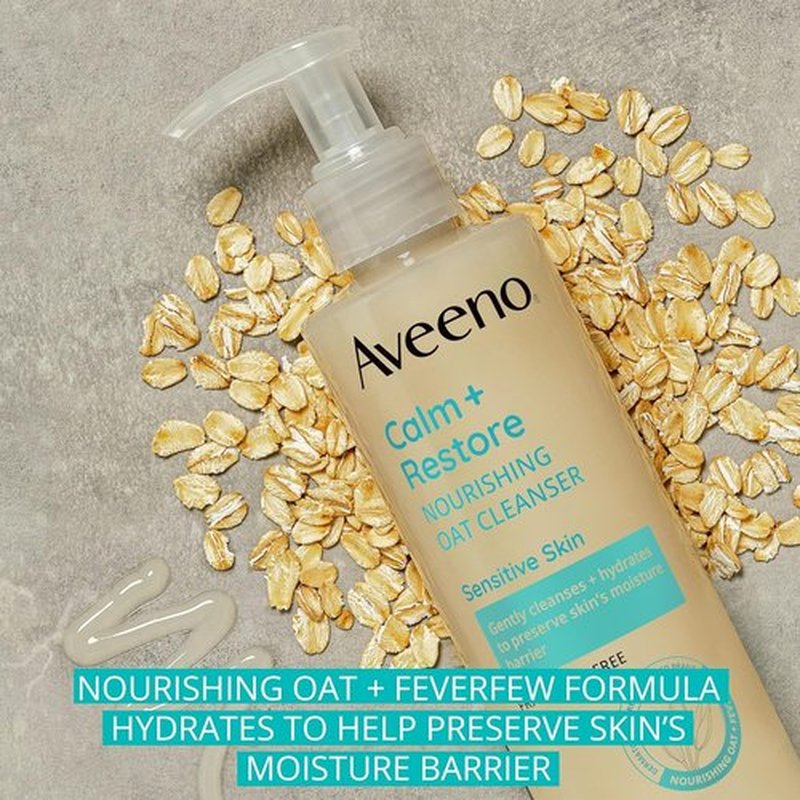 Aveeno Calm + Restore Nourishing Oat Cleanser 7.8oz (Pack of 2)