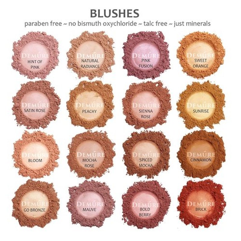 Demure Mineral Blush Powder - Bold Berry | Loose, Natural Finish | Professional & Cruelty-Free