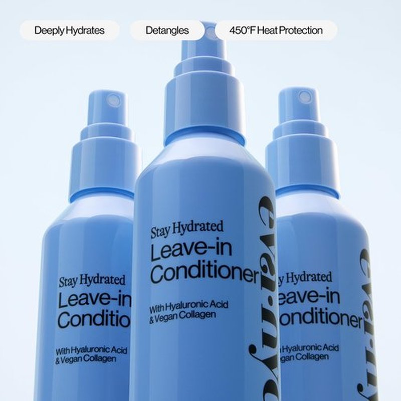 Eva NYC Hydrating Leave-In Conditioner Spray - Hyaluronic Acid + Vegan Collagen - Detangler + Heat Protectant - Lightweight Formula - Hydrating Deep Conditioner for Dry Hair - Jasmine Scent - 5 fl oz