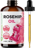Premium Nature Rosehip Oil For Face for Women, Rosehip Seed Pure Cold Pressed Unrefined For Hair and Nails Skin Care Moisturizer, Rose Hips Face Oils and Serums 4 oz