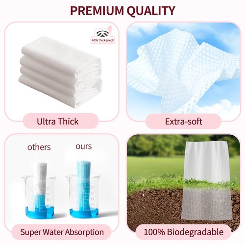 Soft Dry Wipe 10 Pack, Face Tissues, Lint Free Facial Cleansing Towels Disposable, Extra Thick Dry and Wet Use for Sensitive Skin, Makeup Removing, Surface Cleaning (800 Count)