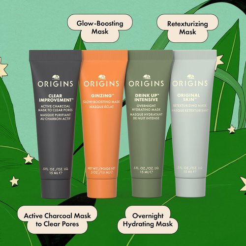 Origins Multi-Maskers Skin Care Set | Four Mini Travel Size Essentials | Limited Edition Holiday Gift Set