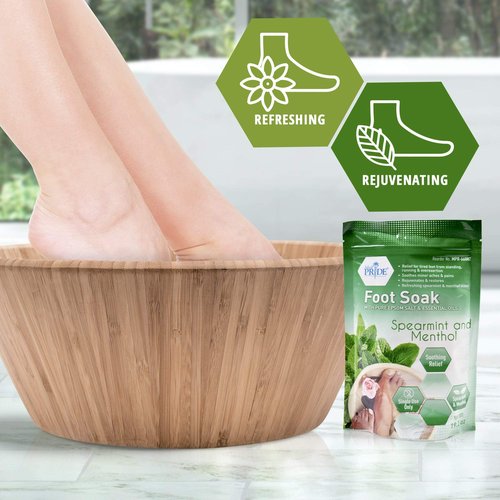MED PRIDE Menthol Epsom Bath Salts for Pain Relief, Soothing Muscle Recovery & Relaxation with Essential Oils (Foot Soak 19.2 Ounce (Pack of 1))