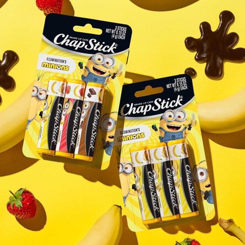 ChapStick Lip Balm, Minions Banana Variety Pack (9 Sticks), Party Favors for Kids, 0.15 Oz Ea