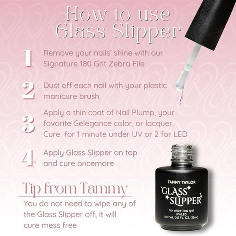 Tammy Taylor Gel Top Coat - No Wipe, High Gloss Finish | Quick Cure UV/LED Nail Polish, Non-Yellowing