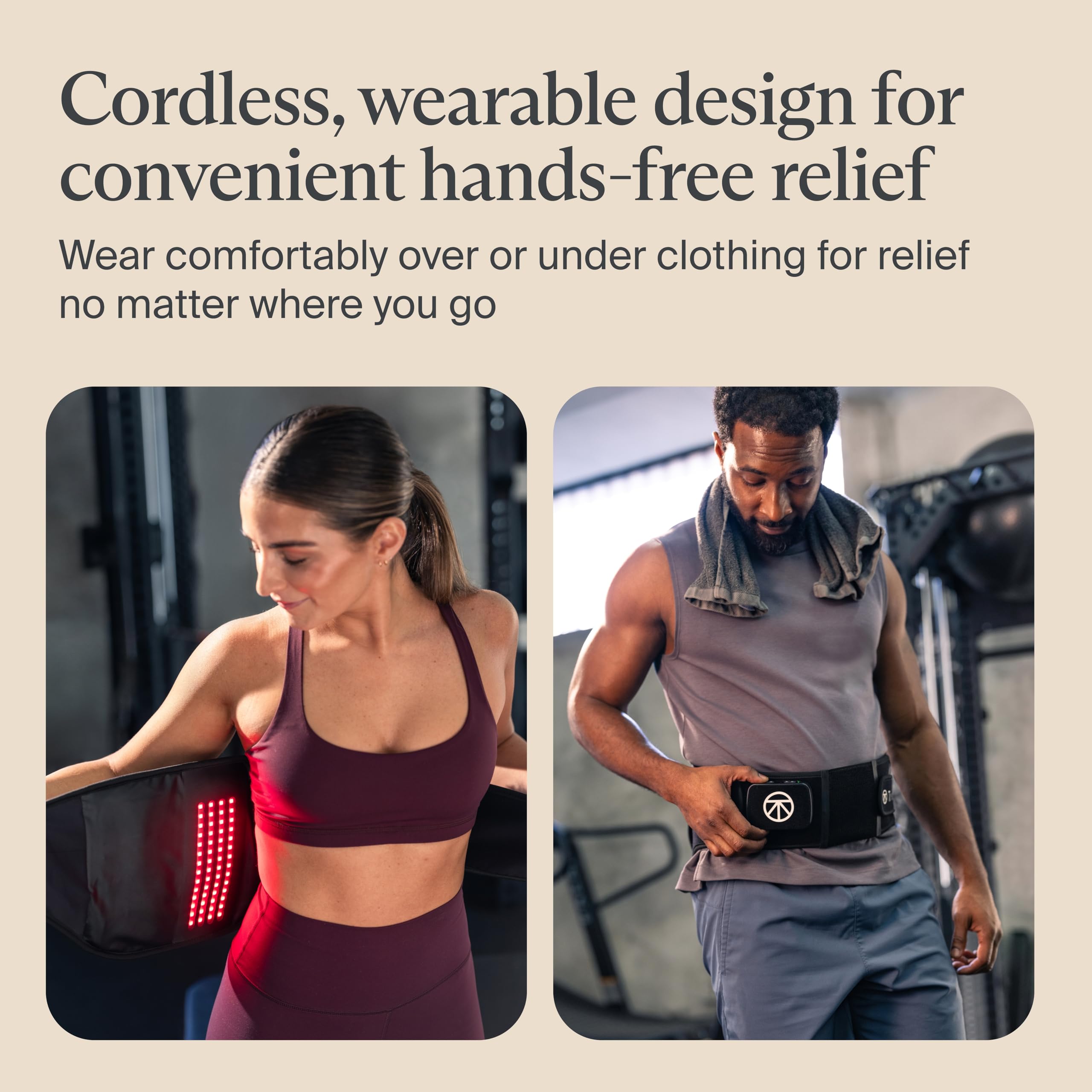 Therabody ThermBack LED – 4-in-1 Back Wrap with Heat, Far Infrared, Vibration and LED Light Therapies for Lower Back Pain Relief