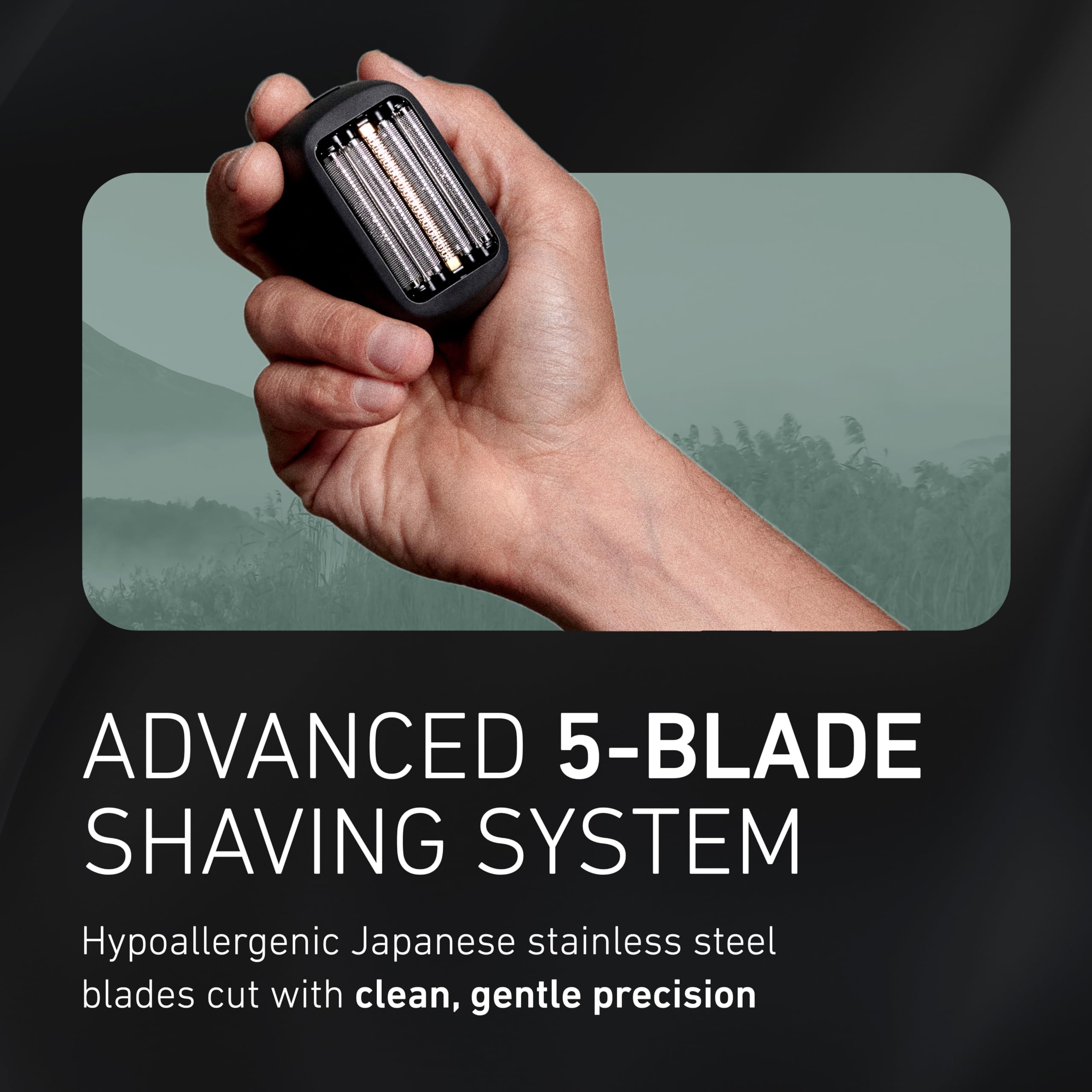 Panasonic ARC5 Palm-Sized Foil Shaver, Handheld Luxury Compact Travel Shaver with 5-Blade Cutting System and USB-C Charging, Wet/Dry Electric Razor for Daily Shaving Routine - ES-PV3A-K