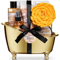 Regine Switzerland Spa Gift Basket - Luxury Honey & Almond Bath Set | Includes Body Wash, Lotion, Scrub & More