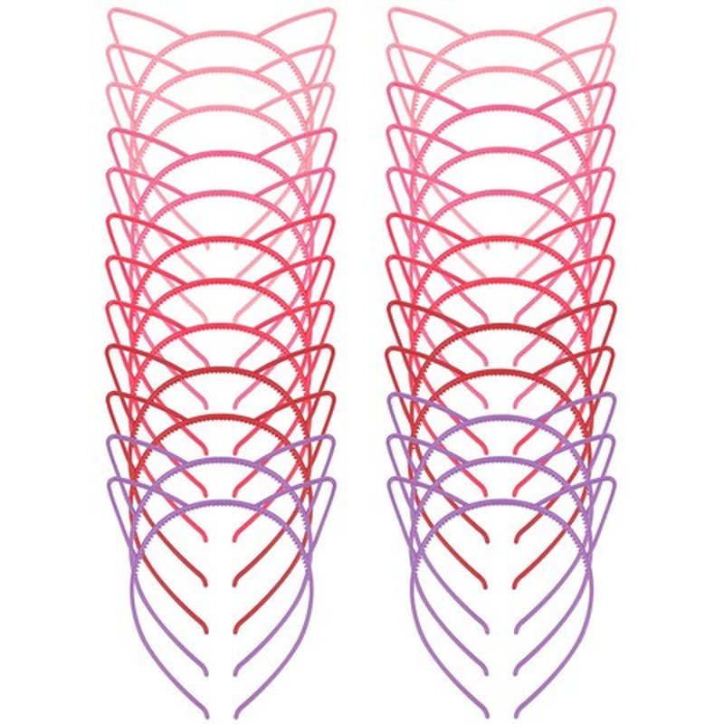 COCIDE 24Pcs Cat Ears Headbands Plastic Taylor Party Decorations Kitty Headbands for Women Gabby Party Favors Birthday Supplies for Womens Halloween Hair Accessories Hair Hoops Costume