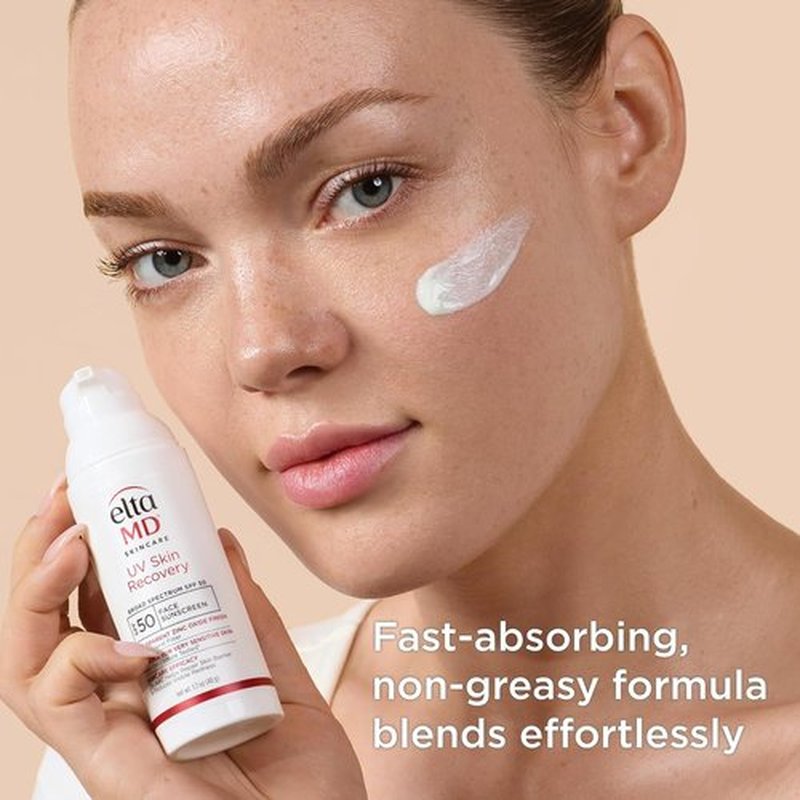 EltaMD UV Skin Recovery Face Sunscreen - All Mineral SPF 50, Zinc Oxide Formula for Sensitive Skin