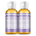 Dr. Bronner's - Pure-Castile Liquid Soap, Made with Organic Oils, 18-in-1 Uses: Face, Body, Hair, Laundry, Pets and Dishes, Concentrated, Vegan, Non-GMO (Lavender, 2 ounce, 2-Pack)
