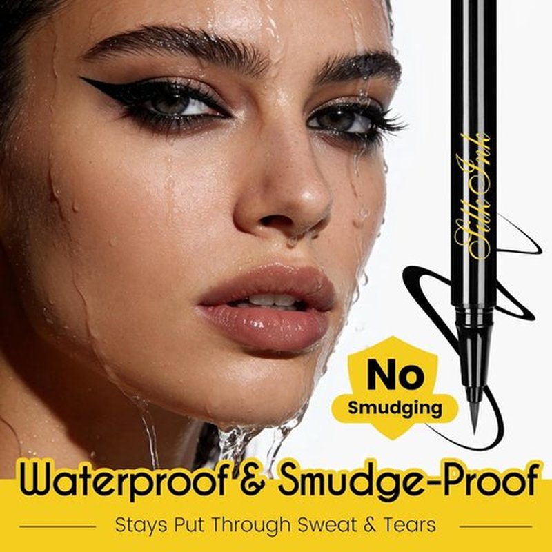 Regine Switzerland Liquid Eyeliner - Waterproof Black Pen with Vegan Formula for Long-Lasting Wear