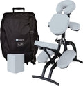 Earthlite Portable Massage Chair Avila II - Premium Folding Spa & Tattoo Chair with Rolling Carry Case