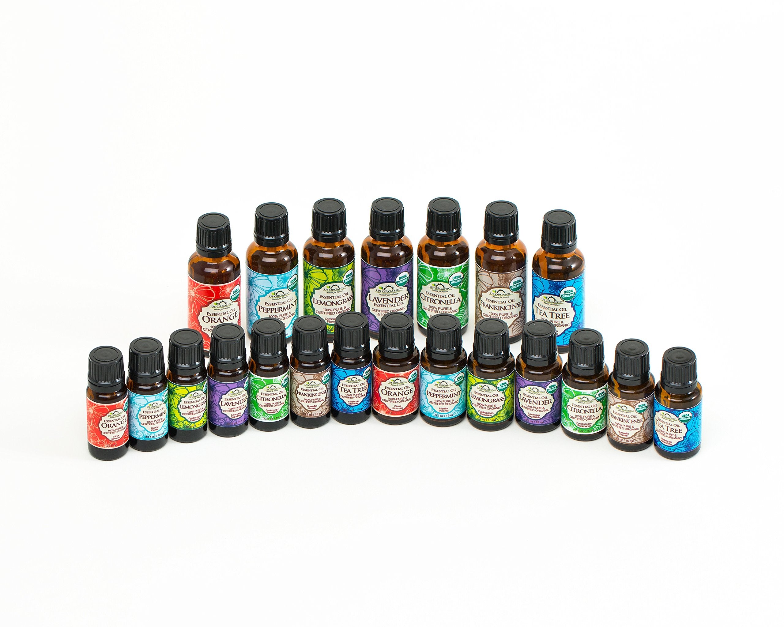 US Organic 100% Pure Lavender Essential Oil, Directly sourced from Bulgaria, USDA Certified Organic, Undiluted, for Diffuser, Humidifier, Massage, Skin, Hair Care, Non GMO, 15 ml 2 Pack