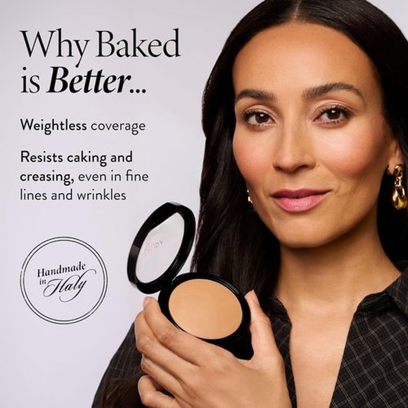 Laura Geller New York Baked Double Take Powder Foundation - Medium - Buildable Coverage & Matte Finish