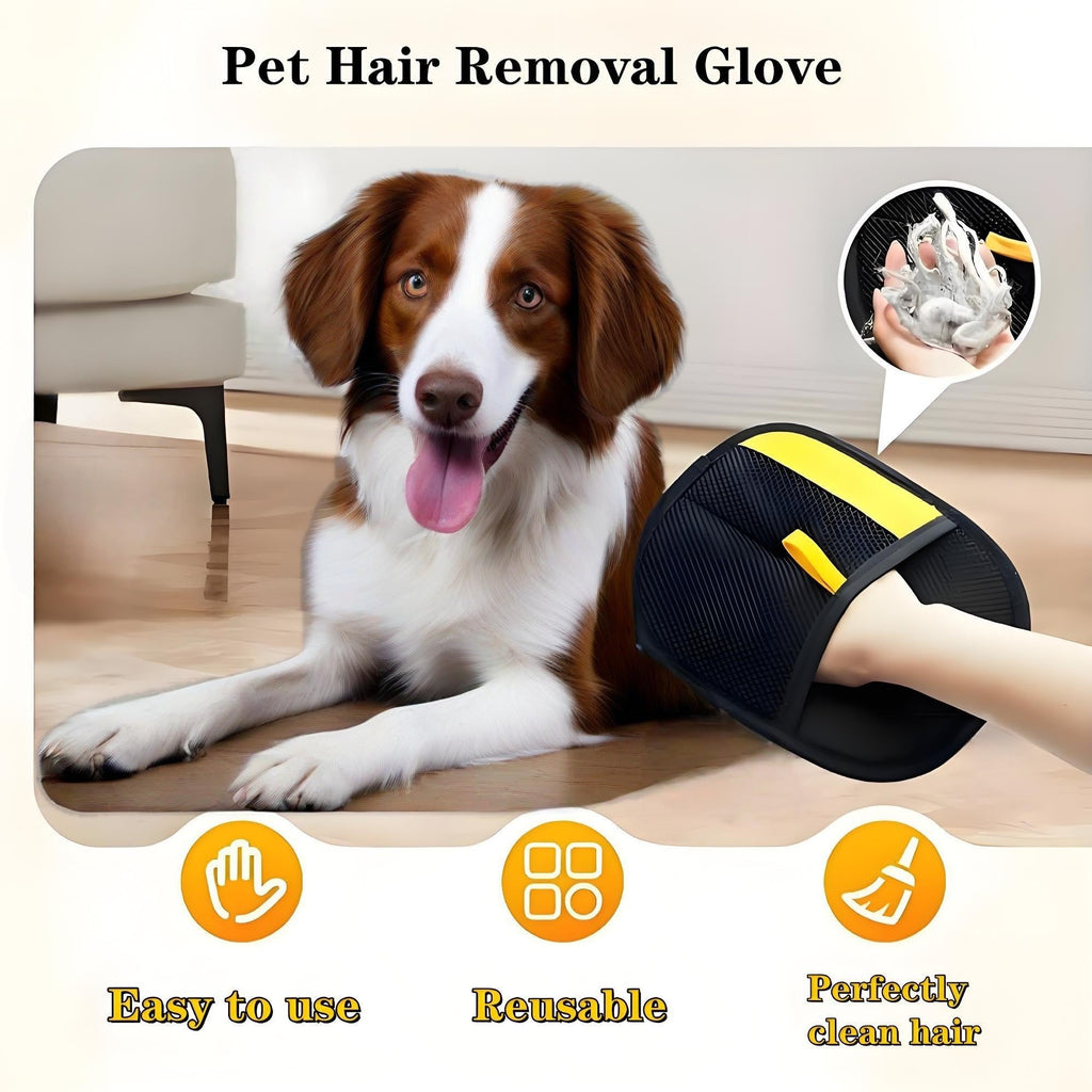 CLPCLP Pet Hair Removal Glove for Cats & Dogs, 2Pcs Newly Upgraded Electrostatic Pet Hair Remover Gloves, Reusable Magic Brush Pet Hair，Pet Hair Remover for Laundry, Sofas，Carpets，Clothing