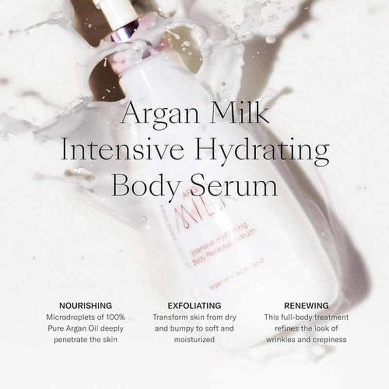 Josie Maran Argan Milk Body Care Gift Set - Intense Hydration Serum & Night Cream - Fast-Absorbing Formula (2 Count)