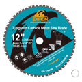 12 Inch 60T Metal Circular Saw Blade - EXFEIN Tungsten Carbide Tipped Saw Blade Arbor 1-3/16" for Metal Sheet or Pipe, Angle Iron, Rebar, Ferrous Metals, Non-Ferrous Metals