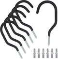 KURUI Heavy Duty Bicycle Hooks - 6 Pack Wall Mount Storage for Bikes & Plants | No Drill Design