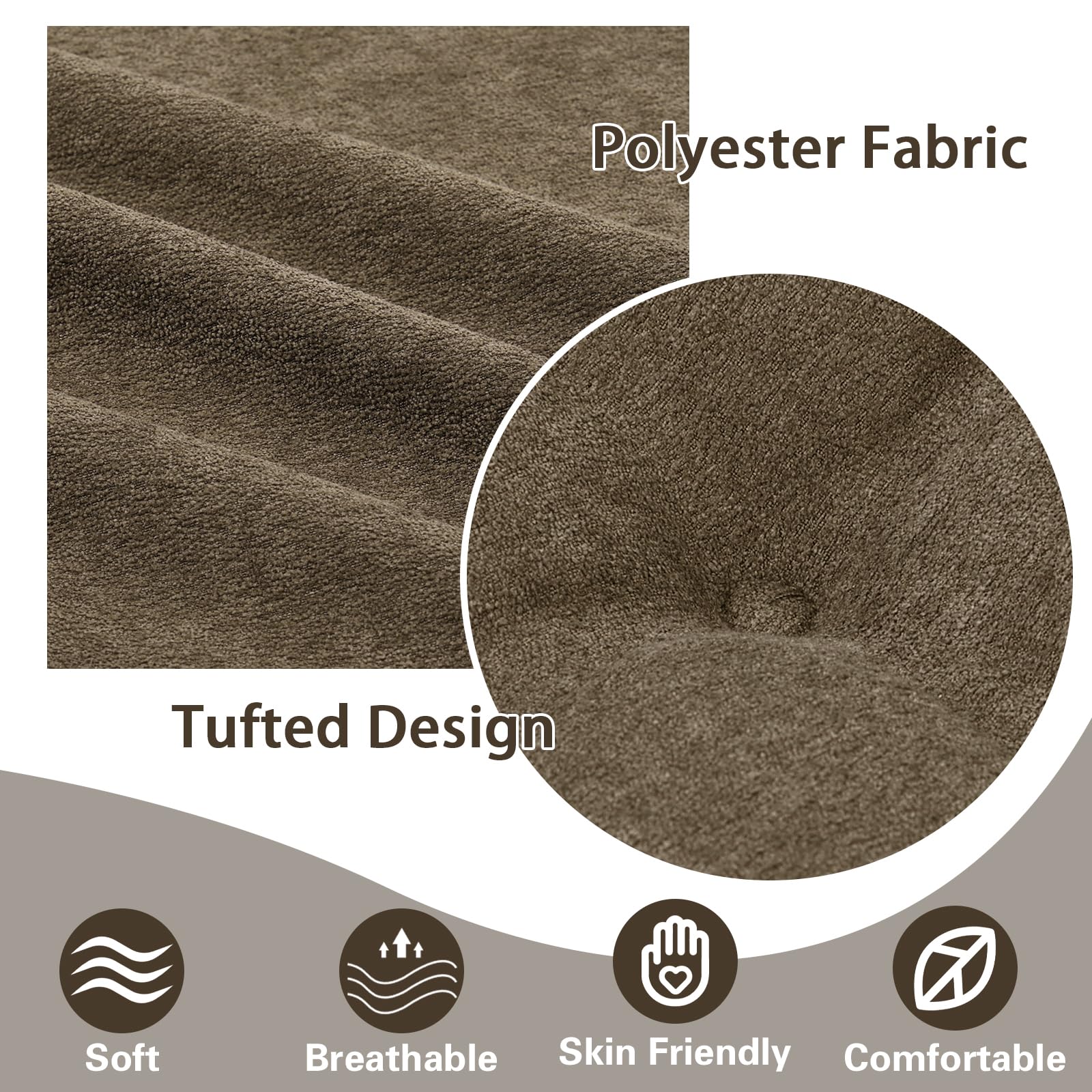 TANYOO Recliner Cushion for Elderly - Patented Dual Seat Cushion for Sagging Recliner Replacement Booster Cushion for Easy Get Up from Chair, Sofa & Couch, Relieves Long-Sitting Pain 20x20x5 Brown
