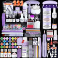SAVILAND Professional Acrylic Nail Kit with Drill: Nail Kit Acrylic Set with 4OZ High Volumn EMA Monomer Nail Table Mat Essential Oil Nail Brush Nail Drill Kit Nail Extension Carving Women DIY Salon