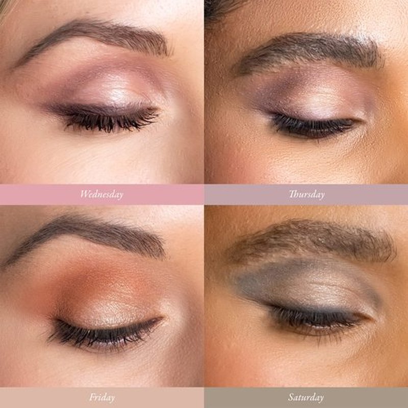 PÜR MINERALS On Point Eyeshadow Palette, Matte, Shimmer & Metallic Shades, Skincare-Infused Formula, Cruelty Free, Saturday