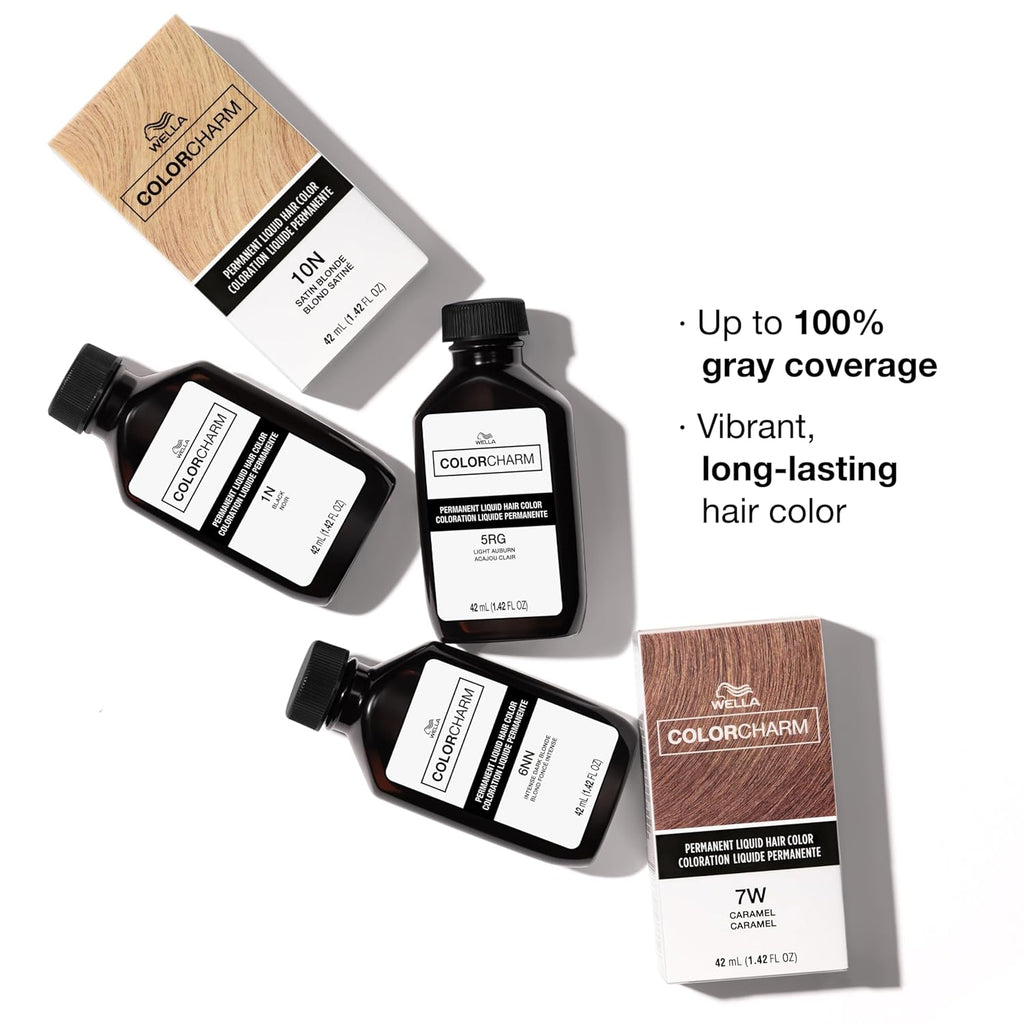 WELLA Color Charm Permanent Liquid Hair Color - Effective Gray Coverage | Warm Shade