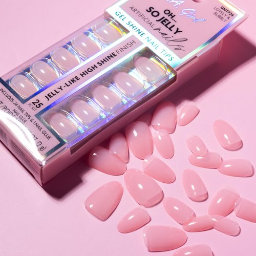 L.A. Girl Oh So Jelly Nail Tips, Lovely & Bubbly GNT724G (Pack of 2)