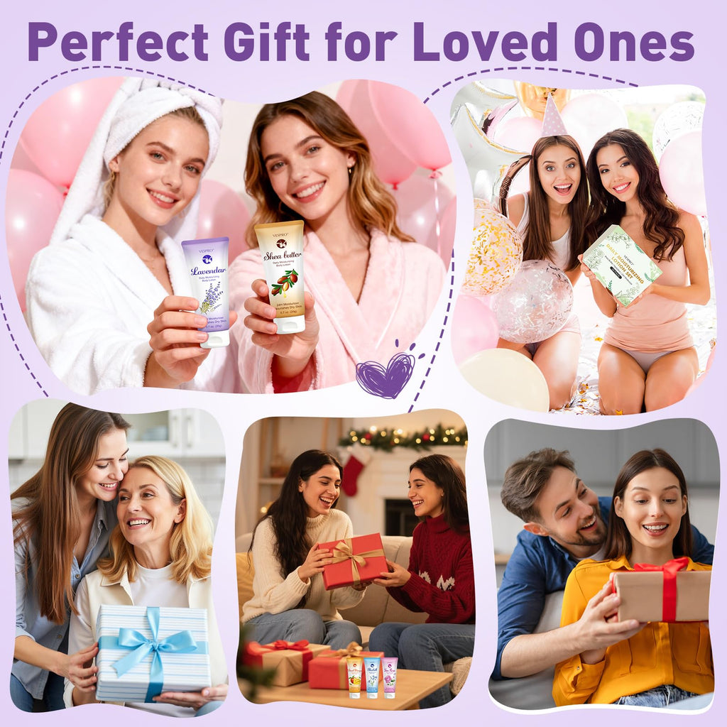 VESPRO 100 Pack Mini Body Lotion Gift Bulk for Dry Skin, Body Moisturizer Travel Lotion Bulk Gift for Women, Valentines Day Gifts Bulk Thank You Gifts, Spa Gifts, Teacher Gifts, Bulk Gifts for Women