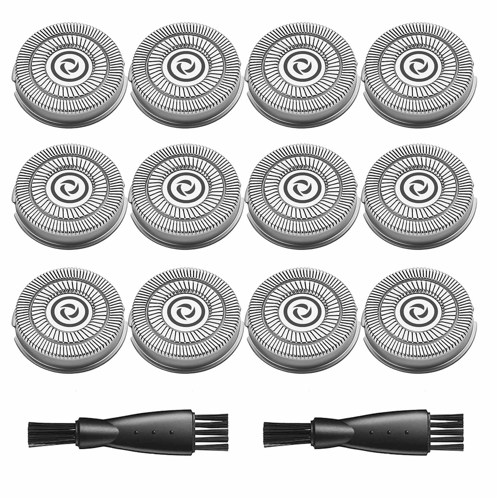 Sweetlf Replacement Blades for SweetLF Electric Razor for Men, 12 Pack SweetLF Shaver Blades, SWS7105 Replacement Blades for SweetLF Shaver SWS7105 SWS7105BK, 2 Cleaning Brush