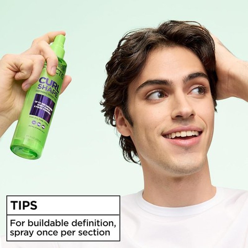 Garnier Fructis Curl Shape Defining Spray Gel - No Frizz Formula, 8.5 Fl Oz, 3 Pack