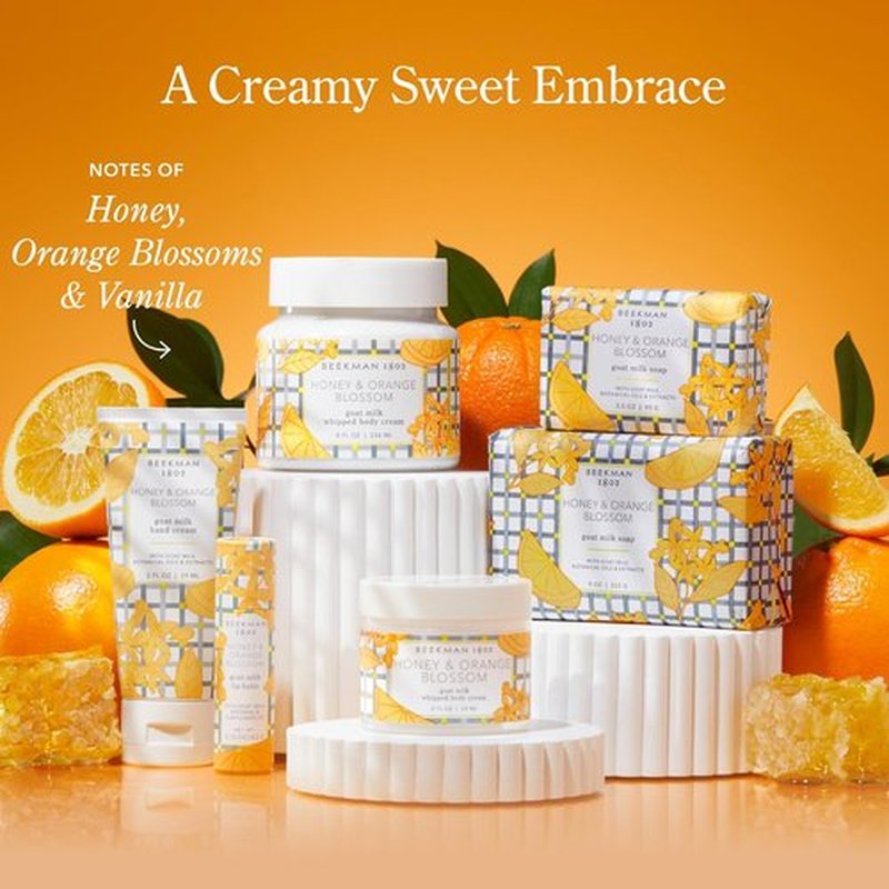 Beekman 1802 Goat Milk Soap - Moisturizing Hand & Body Bar with Shea Butter & Oils | 9 oz Honey & Orange Blossom