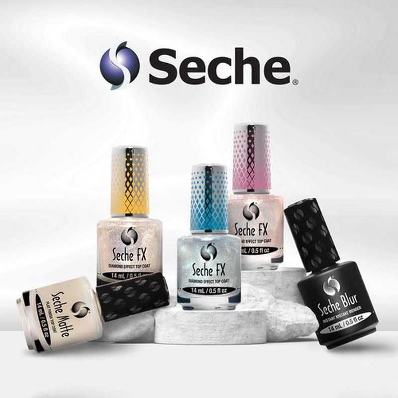 Seche Fx Diamond Effect Top Coat - Pink, Transforming Topper, Long-Lasting Polish Protection 0.5 Fl. Oz