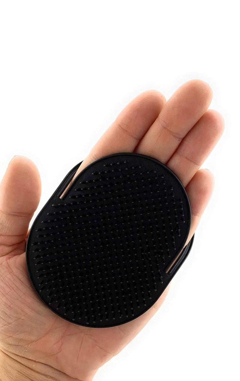 GENTS Pocket Palm Hair Brush Comb Set - 6 Pack Travel Size Detangling Brushes for Men Women Kids Pets - Scalp Massage Grooming Tools Made in USA (Black)