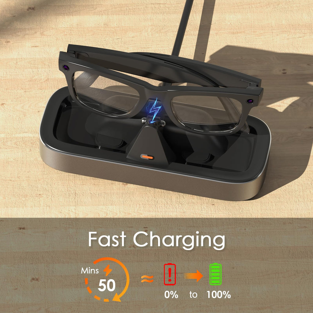 VAWVVA Charging Station for Ray-Ban Meta Glasses (Space Gray)