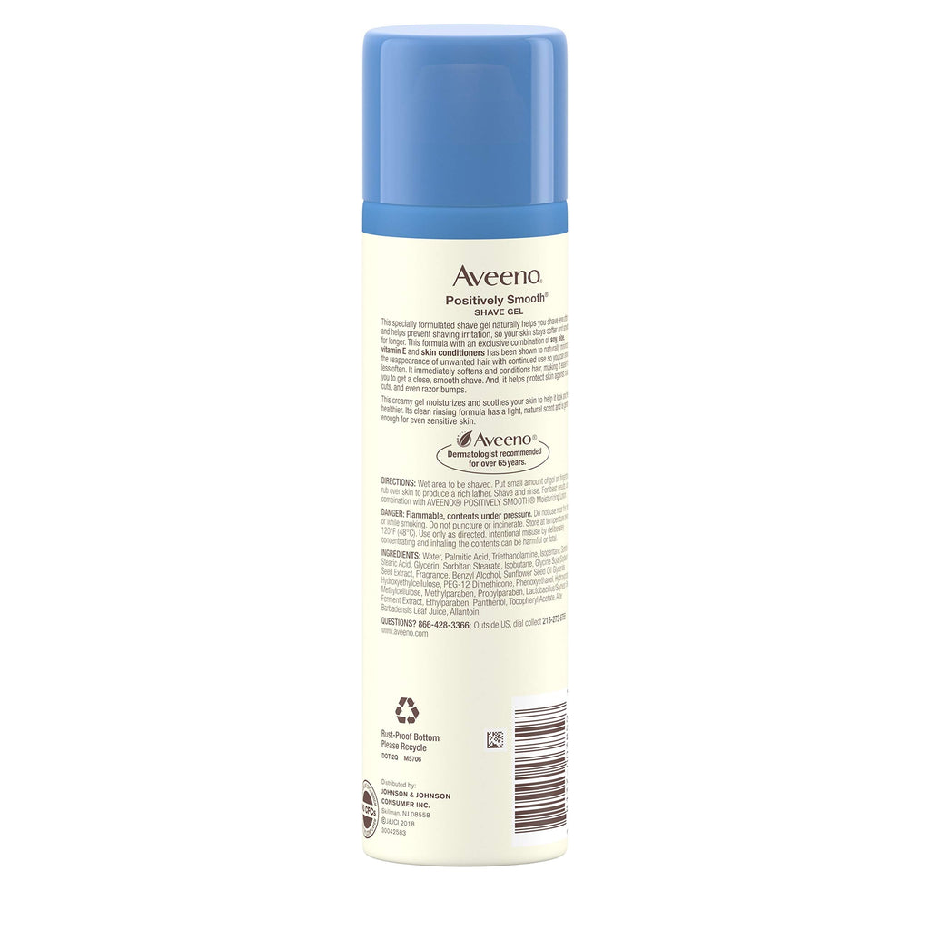 Aveeno - Active Naturals Positively Smooth Shave Gel with Natural Soy - 7 oz.