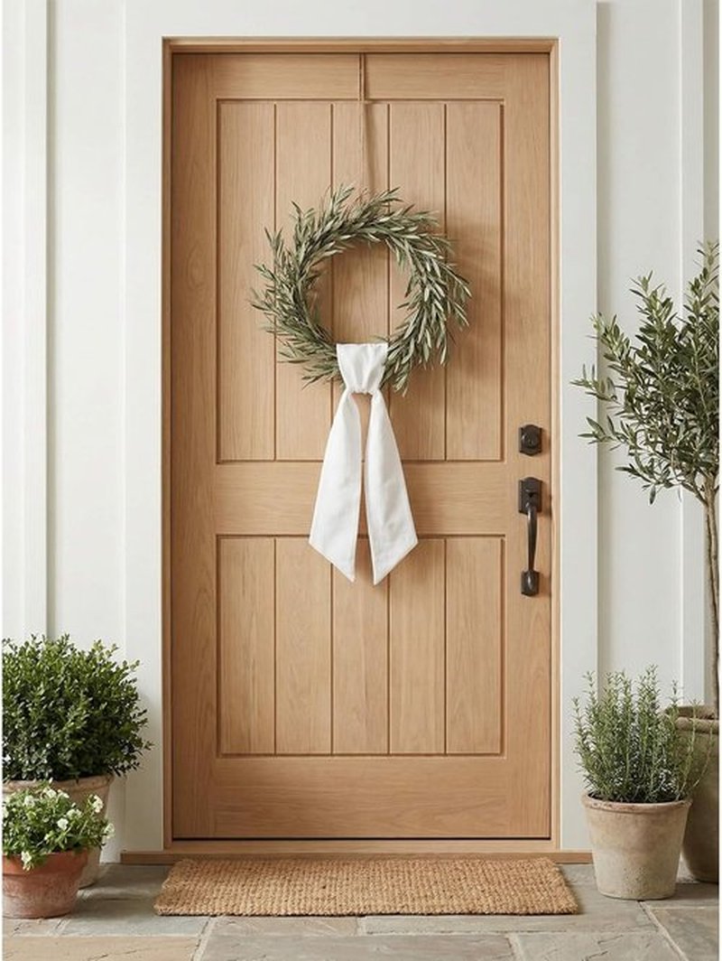 Skiennix White Linen-Style Wreath Sash - 2 Pieces, 55"x5.1" Blank Ribbon for DIY Embroidery & Monogram Decor