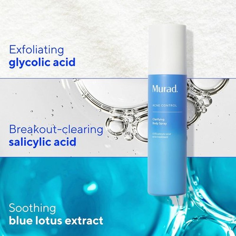Murad Clarifying Body Spray - Salicylic Acid Treatment for Bacne & Body Acne Prevention | Non-Drying Formula