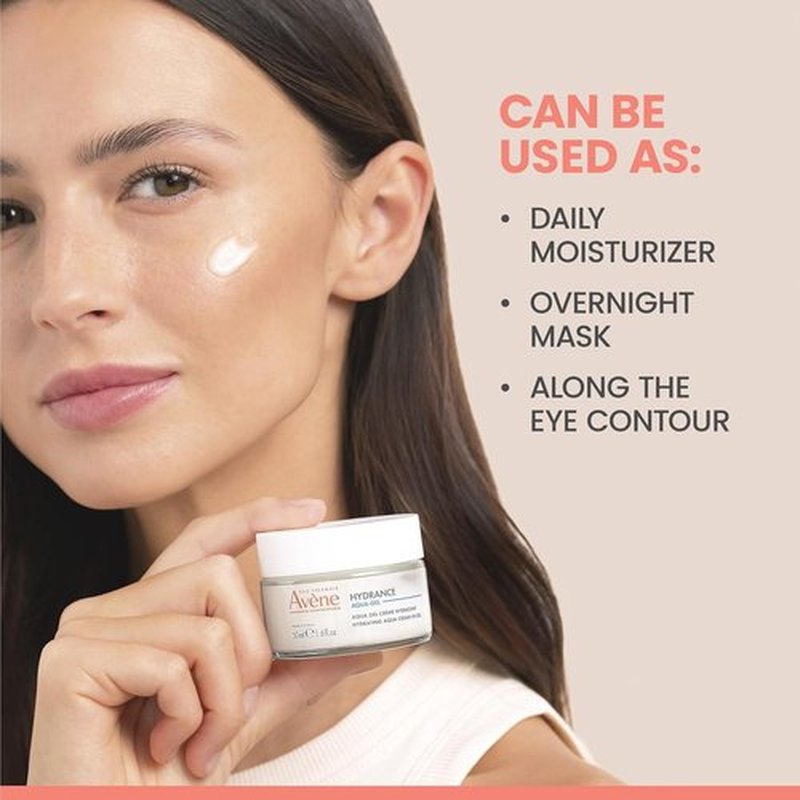 Avène Hydrance Aqua Cream-in-Gel - 24 Hour Hydration & Antioxidant Protection, Lightweight Formula