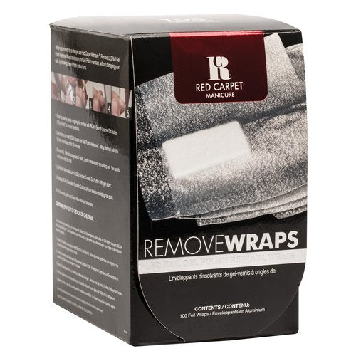 RC Red Carpet Manicure – 100 Count, Salon-Quality Gel Polish Remover Foil Wraps, Easy, Quick & Mess-Free Soak-Off Removal, Essential for Gel Nail Care (Remove Wraps, 100pcs)