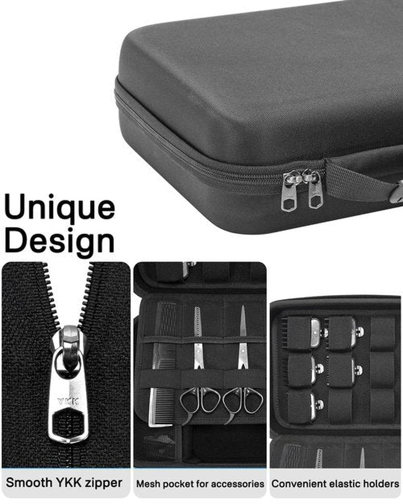 RAIACE Hard Travel Storage Case Compatible with Hair Clippers, Carrying Bag for Hair Cutting Barber Supplies, fit for Ufree/for Wahl Guard Grooming Kits. -Black