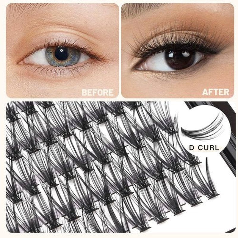 Bodermincer 1 Box Big Capacity 240 bundles 8-10-12-14-16mm Mixed 20D/30D/40D/60D/80D/100D Eyelash Extensions Strip Eyelashes Individual Lashes Natural Style 8-22mm to Choose (20D-14mm)