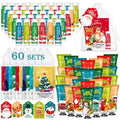KONEUK 60 Pack Christmas Hand Cream, Facial Mask and Lip Balm Set, Stocking Stuffers for Women, Bulk Christmas Gifts for Coworkers, Party Supplies, Spa Party Favors and Decorations