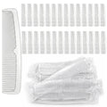 Nagpew 200 Pieces Disposable Combs, Individually Wrapped Hair Dye Comb with Fine and Wide Tooth, Small Plastic Pocket Pick Bulk Barber Supplies for Men, Women, Hotel, Travel, Homeless