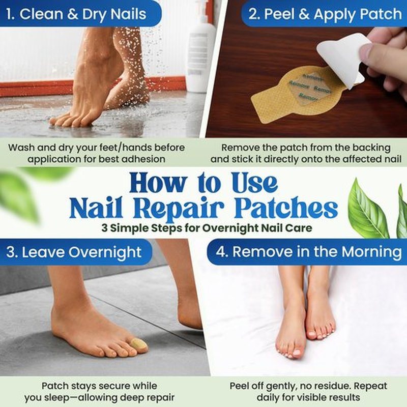 Premium Fungal Nail Patches Toe Nail Care Extra Fungus Strength 21 Pcs Nighttime Repair Damaged Treatment Toenail ingrown Nails 8 Hour Safe Sensitive gift for Women Men .(21 Count)
